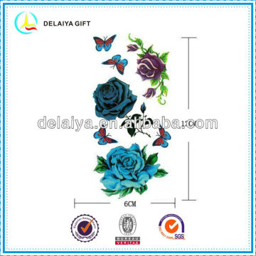Attractive flower temporary tatoo sticker for beauty